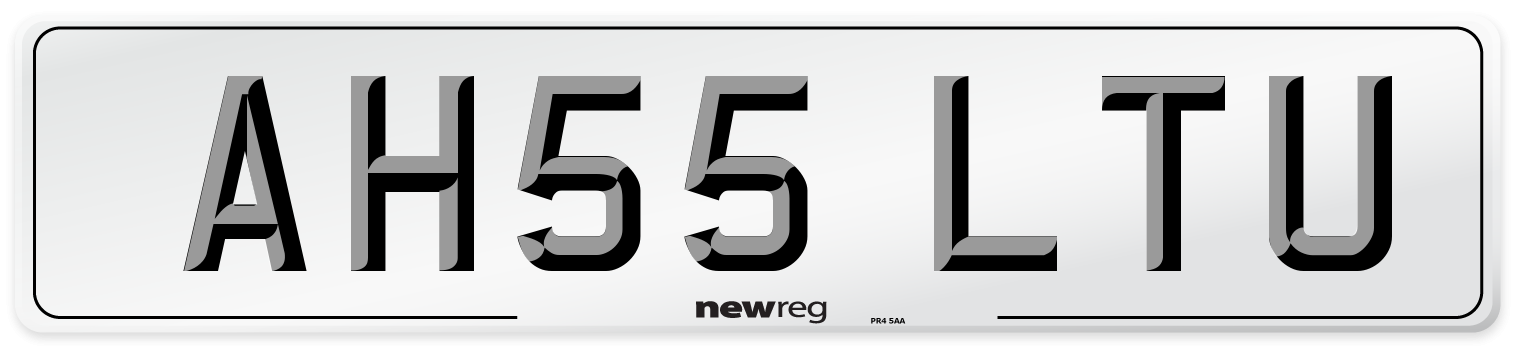 AH55 LTU Number Plate from New Reg